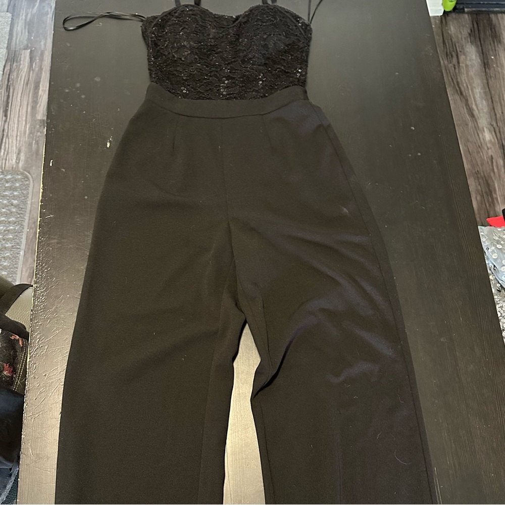 Full-length black jumpsuit size S